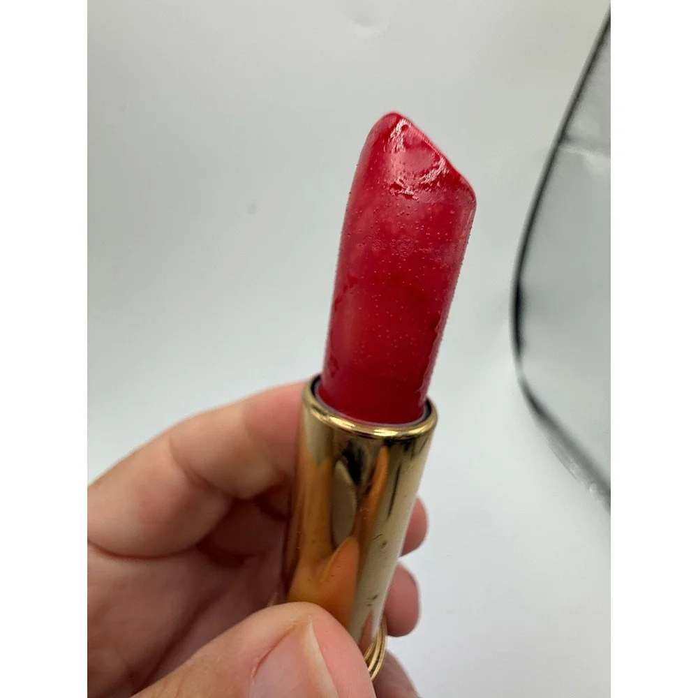 Estee Lauder All-Day Lipstick Power Pink A68 Vintage Fluted Case Navy